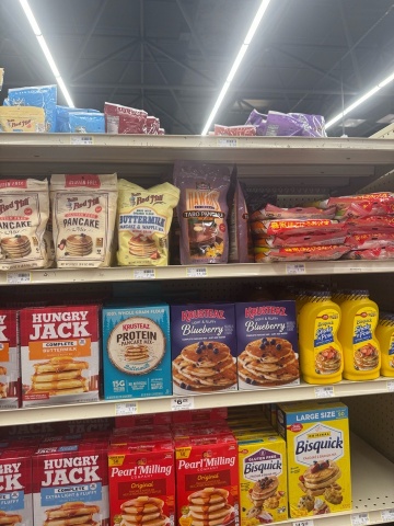 Pancake mix area near chia seeds