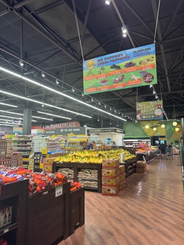 Fresh fruit and produce section