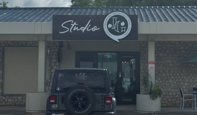 Front of Studio JG Café in Tumon