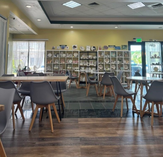 Interior tables at Studio JG suitable for study