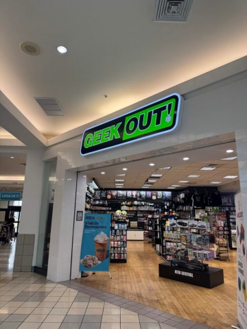 The storefront of Geek Out in Tumon.