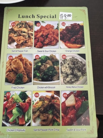 TOP ISLANDのランチメニュー（表）