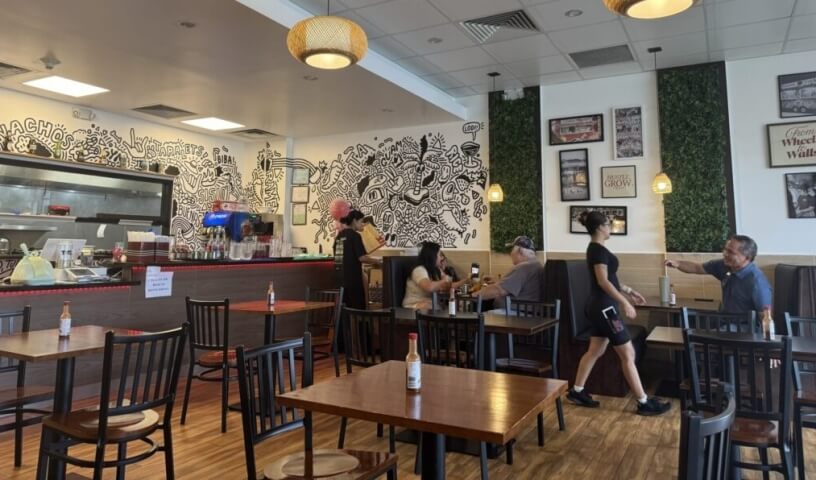 メキシカン料理店Manang Pika Tumonの店内の様子。