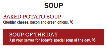 日替わりスープもあります。