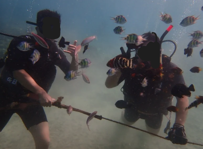 アプラハーバーで友人を撮影した1枚。