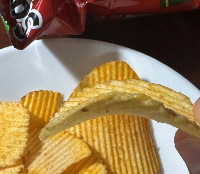 This is the Karamucho Sriracha flavor you can find in Guam. The chips are thick