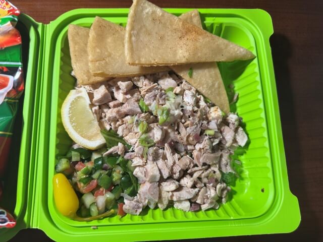 The kelaguen from Jamaican Grill.