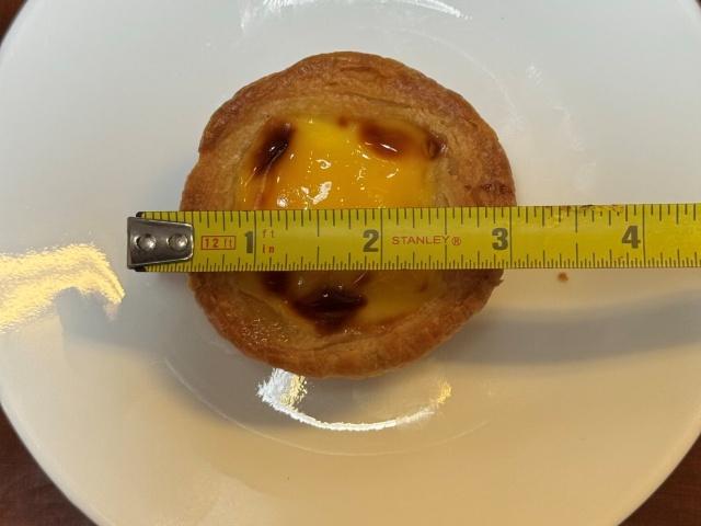 エッグタルトの直径を計測