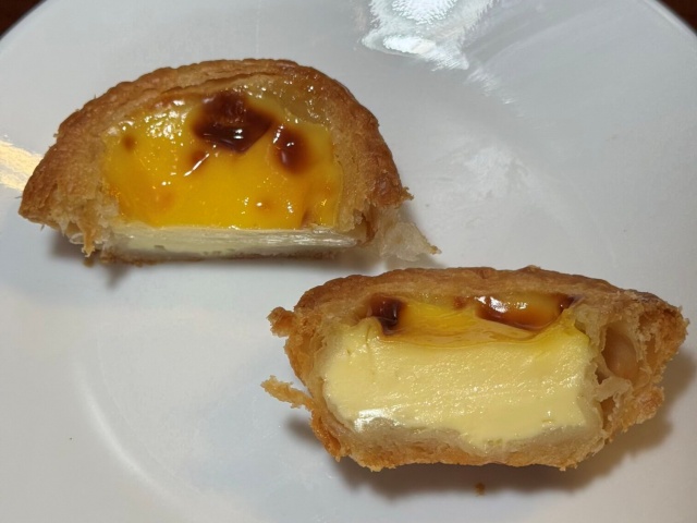 エッグタルトの断面図