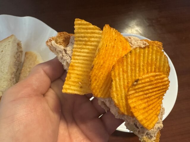 I paired Karamucho Sriracha with a tuna sandwich.