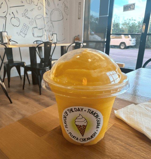 今回注文したメニューはマンゴー・ドール・ホイップ（Mango Dole Whip）です。