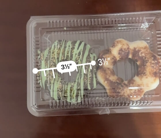 もちドーナツのサイズです。