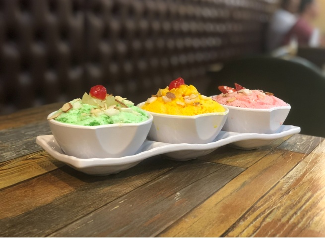 スノウベリーで食べた3種類のかき氷。