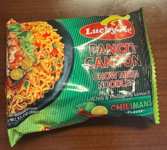 Pancit Canton dressed with Donki chili oil