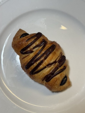 Chocolate croissant at Bread Bar by Okayama Kobo