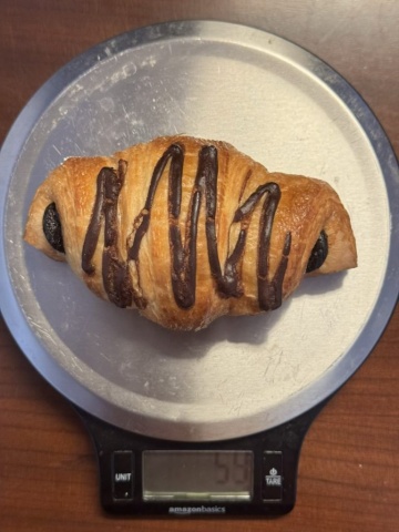 Weight of the chocolate croissant