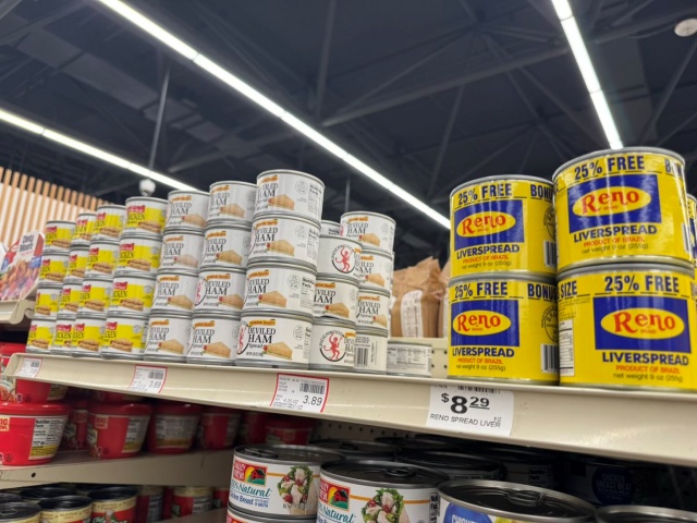 Top shelf location of liver spread