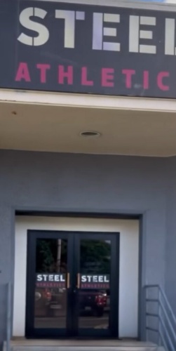 The entrance of Steel Athletics in Guam.