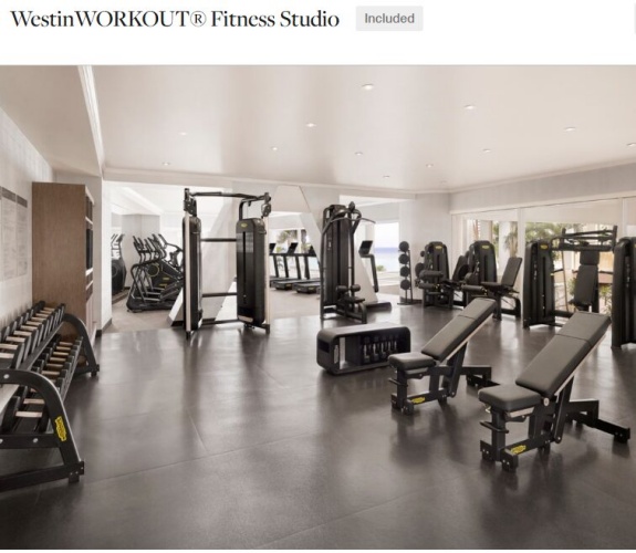Westin Resort Guam official gym image.