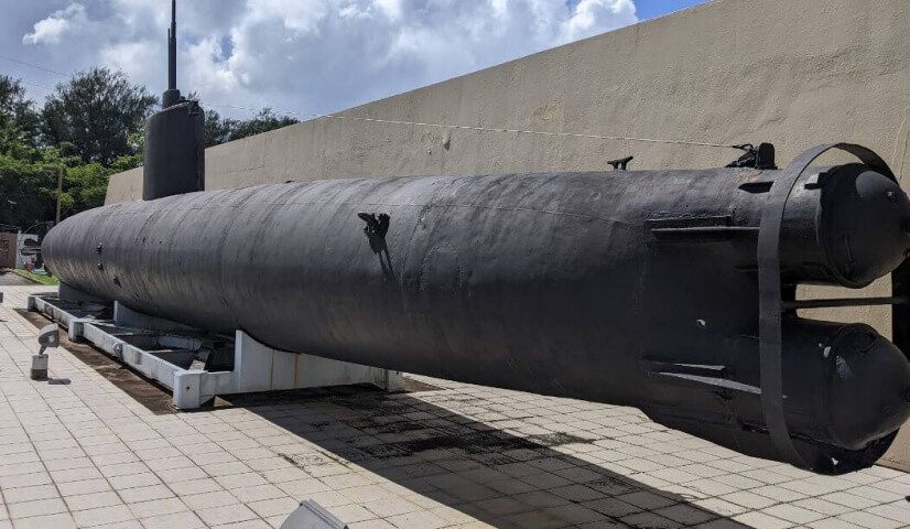 太平洋戦争記念館の潜水艦です