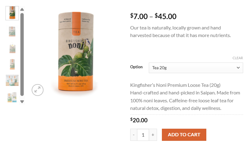 NONIティー公式サイトの値段です。