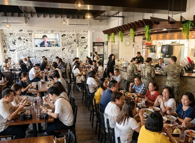 マナムピカが沢山の人で溢れている様子。